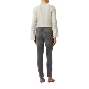 Mid-Rise Stretch Slim Jeans for Women COMMA image-5