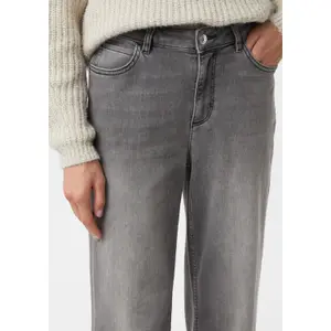 Women's Stretchy Wide Leg Jeans with Relaxed Wash COMMA image-3