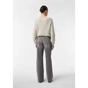 Women's Stretchy Wide Leg Jeans with Relaxed Wash COMMA image-4