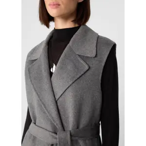 Women’s Sleeveless Coat with Notched Lapel COMMA image-3