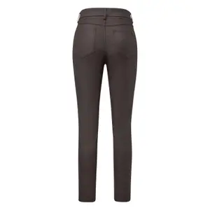 Women's Five-Pocket Slim Fit Coated Cotton Blend Trousers COMMA image-1