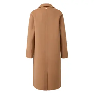 Long Reversible Coat in Mixed Wool with Patch Pockets for Women COMMA image-1
