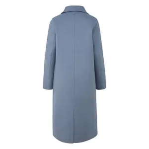 Long Reversible Coat in Mixed Wool with Patch Pockets for Women COMMA image-1