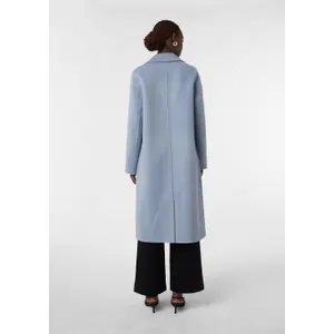 Long Reversible Coat in Mixed Wool with Patch Pockets for Women COMMA image-2