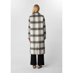 Women's Maxi Blazer Coat in Mixed Wool with Prince of Wales Pattern COMMA image-4