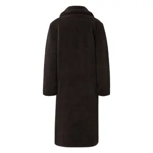 Sophisticated Double-Breasted Polyester Tailored Coat for Women COMMA image-1