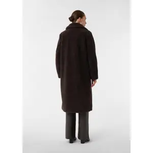 Sophisticated Double-Breasted Polyester Tailored Coat for Women COMMA image-4