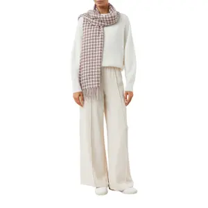 Fringed Scarf with Color Interlacing for Women COMMA image-4