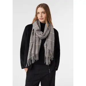 Fringed Scarf with Color Interlacing for Women COMMA image-3