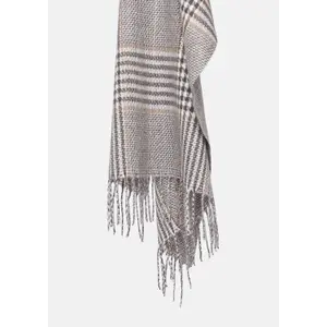 Fringed Scarf with Color Interlacing for Women COMMA image-6