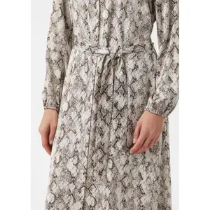 Women's Relaxed Fit Midi Shirt Dress with Long Sleeves and Elasticated Cuffs COMMA image-3