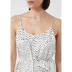 Women’s Adjustable Thin Strap Polka Dot Satin Midi Dress COMMA image-3
