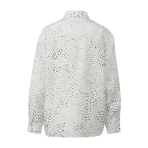 Women's Long Sleeve Printed All-Over Ramie Blouse COMMA image-1