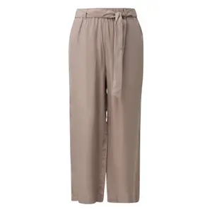 Women's Elastic Waist Fluid Short Trousers with Tied Belt COMMA image-0
