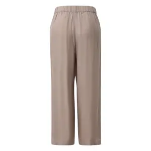Women's Elastic Waist Fluid Short Trousers with Tied Belt COMMA image-1