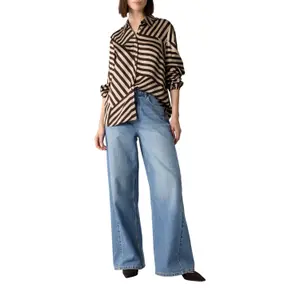 Women's Long Sleeve Satin Viscose Blouse with All-Over Print COMMA image-5