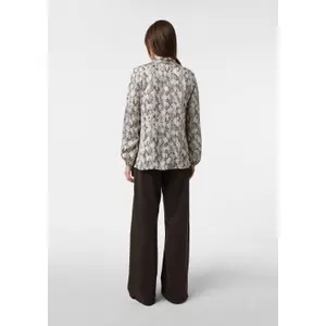 Women's Long Sleeve Satin Viscose Blouse with All-Over Print COMMA image-4