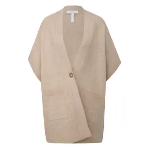 Women's Buttoned Closure Poncho COMMA image-0