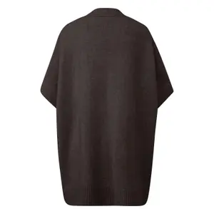 Women's Buttoned Closure Poncho COMMA image-1