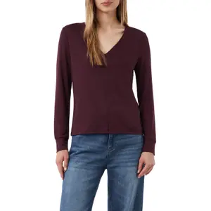 Women's Long Sleeve V-Neck Jersey T-Shirt COMMA image-2