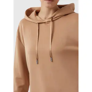 Women's Oversized Scuba Fabric Hoodie COMMA image-3