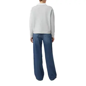3D Raised Appliqué Sweatshirt with Round Neck for Women COMMA image-5