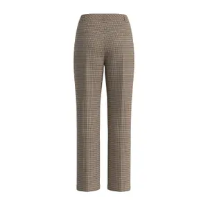 Women's Check Pattern Straight Leg Trousers COMMA image-1
