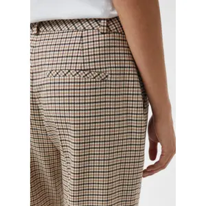Women's Check Pattern Straight Leg Trousers COMMA image-3