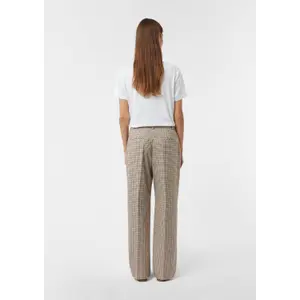 Women's Check Pattern Straight Leg Trousers COMMA image-4