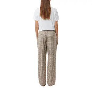 Women's Check Pattern Straight Leg Trousers COMMA image-5