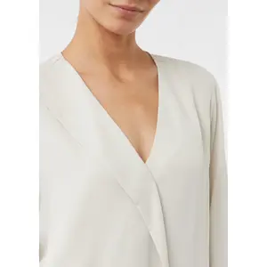 Classic Fluid Blouse in Premium Fabric Women COMMA image-3