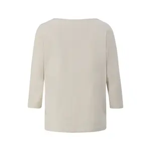 Printed Boat Neck T-shirt 3/4 Sleeve Women's COMMA image-1