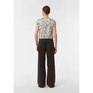 Women's Long-Line Blouse with All-Over Print and Ruffled Collar COMMA image-4
