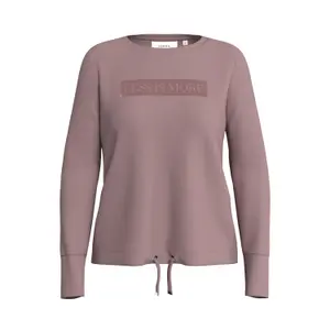 Modern Lace-Up Sweatshirt with Artistic Print Women COMMA image-0