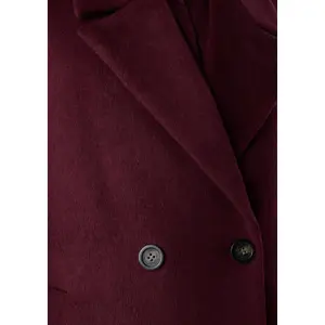 H Shape Long Double-Breasted Coat in Mixed Wool for Women COMMA image-5