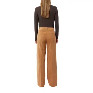 Women's corduroy wide leg Trousers COMMA image-5