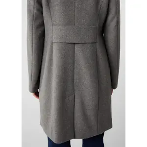 Mid-Length Mixed Wool Coat with High Padded Collar for Women COMMA image-6