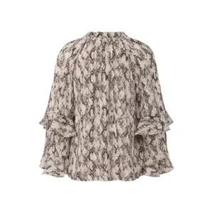 Romantic Ruffle Raglan Sleeve Chiffon Blouse Women COMMA image-1