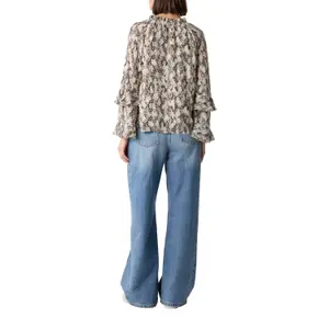 Romantic Ruffle Raglan Sleeve Chiffon Blouse Women COMMA image-5