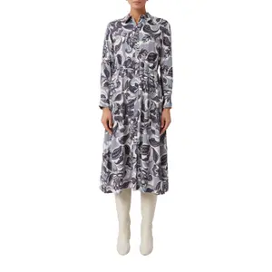 Shirt Dress with Button Placket and Adjustable Width for Women COMMA image-2