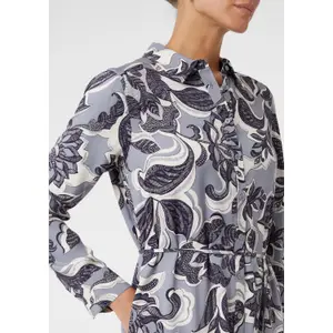 Shirt Dress with Button Placket and Adjustable Width for Women COMMA image-3