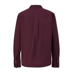Women's Long Sleeve Stretch Cotton Poplin Blouse with Chest Pocket COMMA image-1