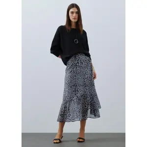 Printed Knit Skirt Women's COMMA Midi image-6