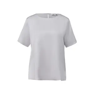 Short Sleeve Satin Blouse with Round Neck for Women COMMA image-0