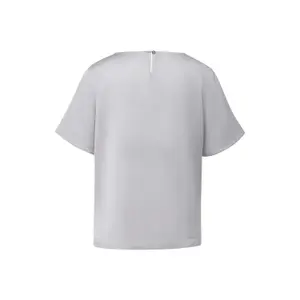 Short Sleeve Satin Blouse with Round Neck for Women COMMA image-1