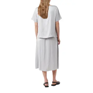 Short Sleeve Satin Blouse with Round Neck for Women COMMA image-5