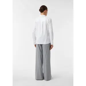 Women's Stretch Cotton Poplin Shirt with Collar COMMA image-4