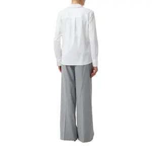 Women's Stretch Cotton Poplin Shirt with Collar COMMA image-5