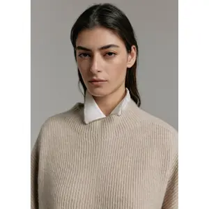 Women's Stretch Cotton Poplin Shirt with Collar COMMA image-6