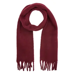 Soft Blended Wool Large Scarf with Fringes Women COMMA image-0
